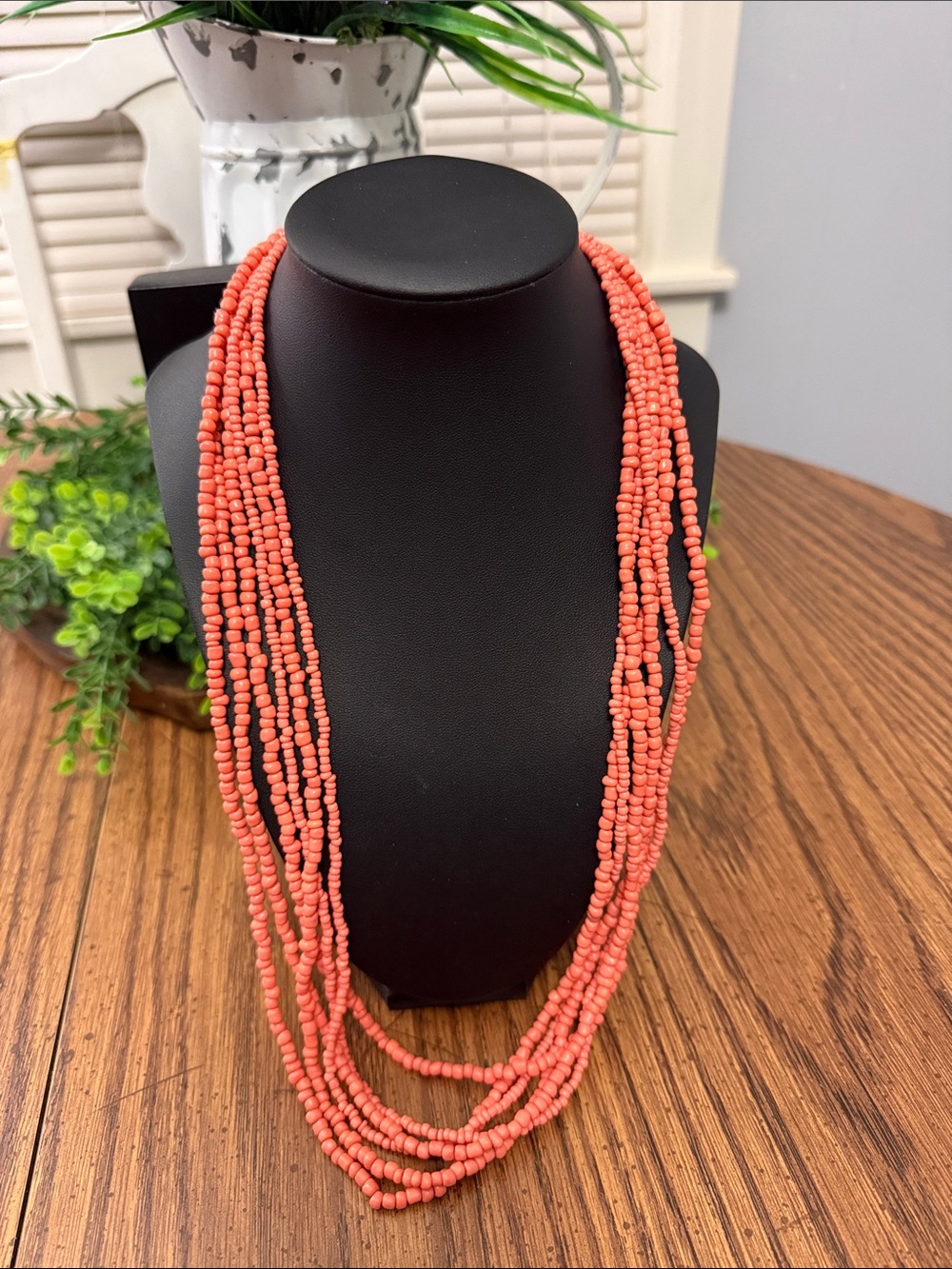 Coral seed beads
